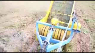 فیلم کمباین بادام زمینی دزفول ماشین