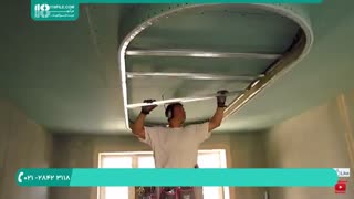 کناف کاری - آموزش نصب دکراتیو سقف آشپزخانه