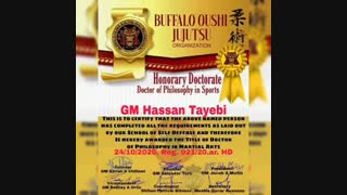 دکترای افتخاری هنرهای رزمی کیوشی دکتر سید حسن طیبی