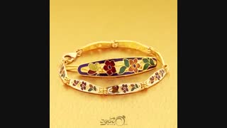 دستبند و گیره سر میناکاری خاص 22 عیار