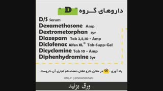 جلسه سوم آموزش داروهای پرتکرار در نسخه خوانی