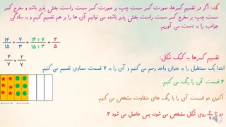 تقسیم کسرها پنجم