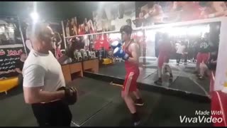 تمرینات میت زنی امیررضا حاجی علیانی بوکس نوجوانان