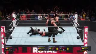 گیم پلی بازی  2k20 ( بتل رویال 8 نفره ) : رومن رینز VS درو مکینتایر VS سین کارا  VS بران استرومن VS ست رولینز VS  ای جی استایلز