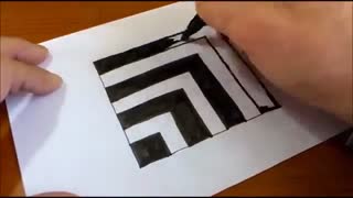 آموزش نقاشی 3 بعدی بسیار آسان و با مزه