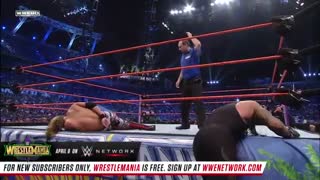 مسابقه ی کشتی کج آندرتیکر و ادج در رسلمنیا 24سرکمربند World Heavyweight Champion