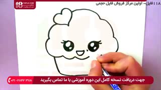 آموزش کامل نقاشی با ماژیک ( طرح کاپ کیک فانتزی و خوشگل )