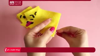 آموزش دوخت جا کلیدی طرح ایموجی با نمد
