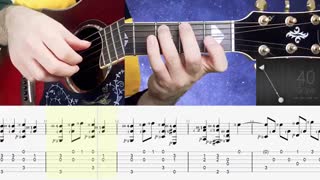 آموزش آهنگ Ode to joy - Symphony No 9 سمفونی شماره 9 اثر بتهوون روی گیتار