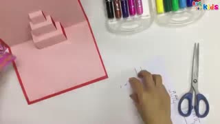 ساخت کارت پستال سه بعدی با طرح کیک تولد