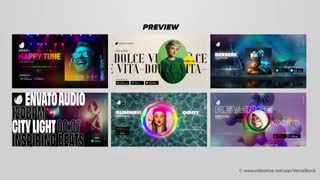 پیش نمایش  Audio Visualization Social Media Kit