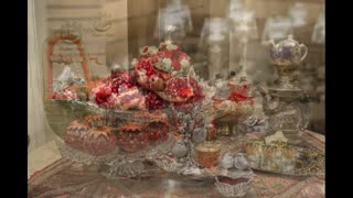 تزیین سفره شب یلدای عروس با ظروف لوکس و خاص نقره ریحانی