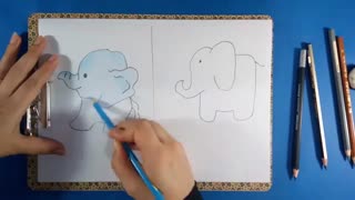 نقاشی فیل کودکانه