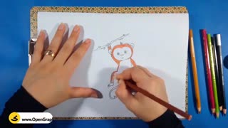 نقاشی میمون کودکانه