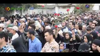کلیپ تشییع پیکر شهید مدافع حرم رضا طاهر در بابل