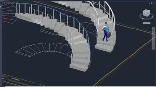 | ترسیم پله گرد به صورت سه بعدی |