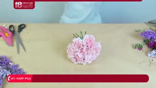 آموزش دیزاین دسته گل عروس و داماد با گل داوودی