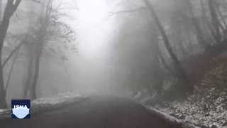 برف پاییزی در جاده اسالم به خلخال