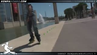 one foot backward
