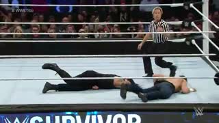 مسابقه ی کشتی کج رومن رینز و دین امبروز سرکمربند wwe World Heavyweight Champion