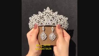 تاج عروس کوتاه و جذاب
