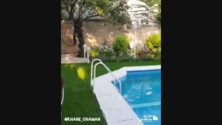 پروژه نصب چمن مصنوعی دور استخر | خانه چمن