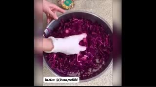 ترشی خوشمزه و لذیذ کلم قرمز