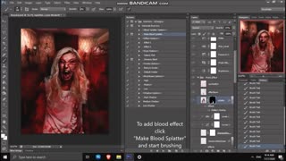 آموزش اکشن فتوشاپ افکت صحنه ترسناک جن گیری