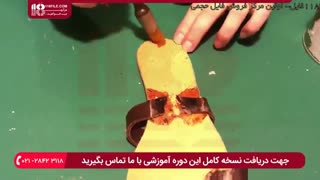 نحوه ساخت صندل چرمی زنانه بند دار