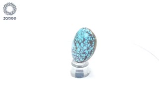 نگین فیروزه نیشابور عنکبوتی رگه مشکی کد N156