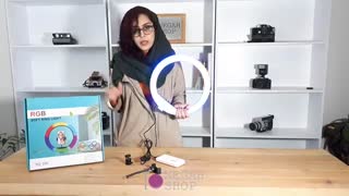 عکاسی در آرایشگاه با رینگ لایت هفت رنگ - نگاه شاپ