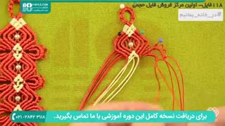 آموزش مراحل بافت دستبند مکرومه طرح گل مینیاتوری