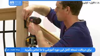 آموزش نصب نرده چوبی همراه با حفاظ فلزی برای راه پله