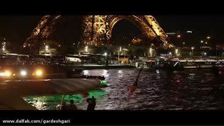 (نمای زیبا از برج ایفل در شب)