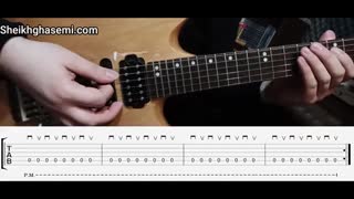 آموزش گیتار الکتریک تکنیک پالم میوت ( سیم پنجم )