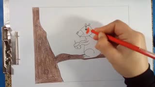 آموزش نقاشی سنجاب برای کودکان