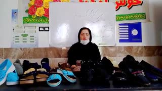 کارگاه گیوه بافی در روستای قوژد