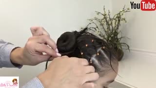 آموزش مدل مو بچه گانه دختر عنکبوتی- مومیس مرجع و مشاور مو