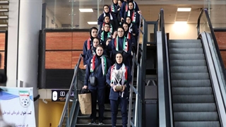 ورود تیم ملی فوتسال بانوان به میهن پس از قهرمانی در کافا